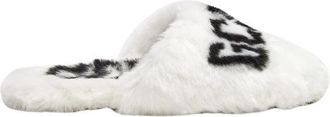 GCDS Faux Fur Slippers - Dames - Pantoffels - Wit - 37 EU - Schoenen