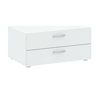 Dmora Dmora - Cajonera Limerick, C&oacute;moda Multiusos, C&oacute;moda De Dormitorio, Gabinete Con Cajones, 74x52 H35 Cm, Blanco