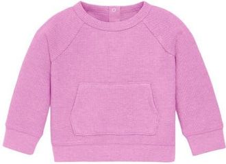 primary Baby Heathered Waffle Pocket Tee in Heather Lilac at Nordstrom, Size 12-18M