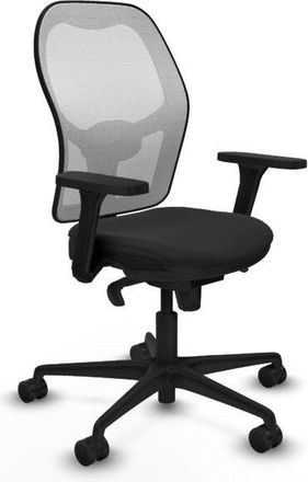 Piqueras y Crespo Piqueras Y Crespo - Jorquera Sincro Malla Blanca Similpiel Negro Brazos 3d Base Nailon Ruedas 65mm Nailon