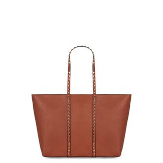 Valentino Garavani Shopping Rockstud Bag In Leather