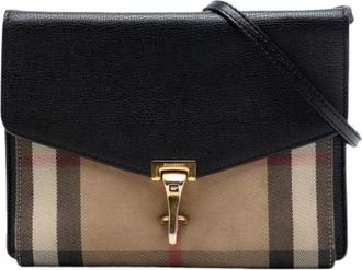 Burberry Pre-owned Macken Schoudertas - Dames - Vintage Schoudertas - Veelkleurig - ONE Size - Leer - Vintage