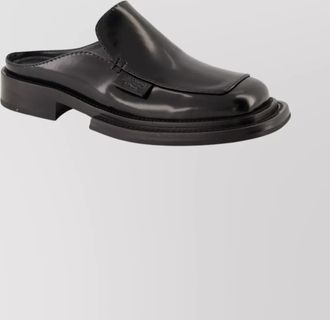 Moschino chunky heel mules glossy finish