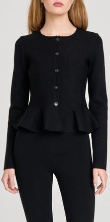 Wayf Brooklyn Peplum Cardigan in Black at Nordstrom Rack, Size X-Small