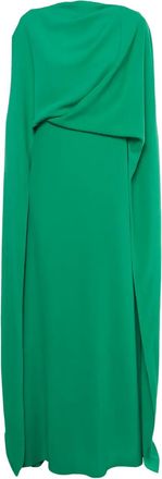 Gemy Maalouf Abito lungo drappeggiato - Verde