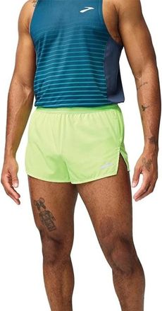Brooks Brooks Breakaway Shorts Mens Neo Limeade 3 Inseam Mid Rise Workout DSGL533