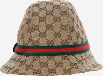 Gucci Boys Fedora Hat Beige Polyester