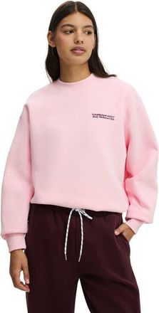 Cotton On Womens Active Plush Graphic Crew Sweatshirt in Cherry Dream Bw Club at Nordstrom, Size X-Large