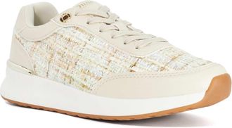 Dune London Ladies Evalynn Lace-Up Runners Size UK 7 Trainers Green