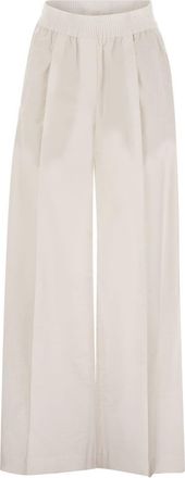 Brunello Cucinelli Brunello Cucinelli Womens Loose Fit Cotton Trousers - Ivory - Size EU 38 (Womens)