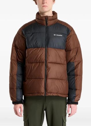 Columbia Piumino con logo ricamato - Marrone