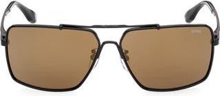 BMW 60mm Sunglasses in Matte Black /Roviex Mirror at Nordstrom Rack