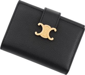 Celine Black Leather Wallet (Tri-Fold) (Pre-Owned)