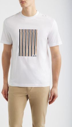 BOSS Thompson Cotton Graphic T-Shirt in White at Nordstrom, Size Xx-Large