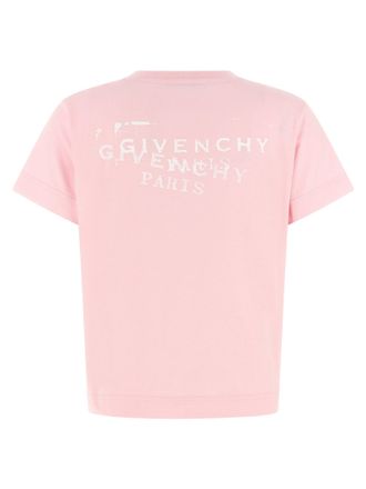 Givenchy Logo Stamp Print T-Shirt - Pink