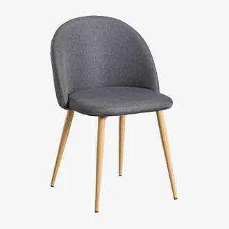 Sklum Pack De 2 Sillas De Comedor Tapizadas Y En Acero Kana Sklum