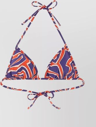Pucci printed triangle bikini top