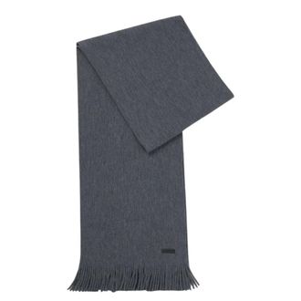 HUGO BOSS Accessoires, unisex, Grijs, ONE Size, Wol, Albas Raschel Gebreide Sjaal