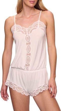 Eberjey Marry Me Dreamer Jersey Knit Teddy Romper in White at Nordstrom, Size X-Small