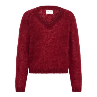 Part Two V-hals gebreid - Dames - Truien - Rood - Maat: XS