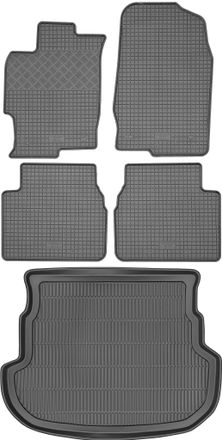 OEM Mazda 6 I Kombi De 2002 A 2007 - Juego De Alfombrillas De Goma Para Coche + Alfombrilla Para Maletero