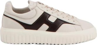 Hogan Italiaanse leren sneakers - Heren - Sneakers - Beige - 42 1/2 EU - Leer - Schoenen