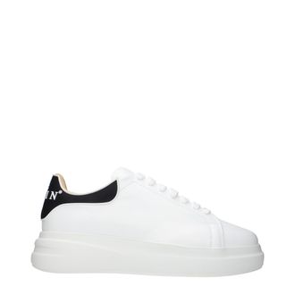 Philipp Plein White Leather Low Top Mens Sneakers