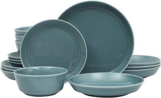 Gibson Home Summer Shades Porcelain Dinnerware Set in Blue at Nordstrom