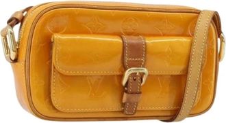 Louis Vuitton Pre-owned Cross Body Bags, female, Yellow, Size: ONE SIZE Pre-owned Vintage Patent Leather Shoulder Bag