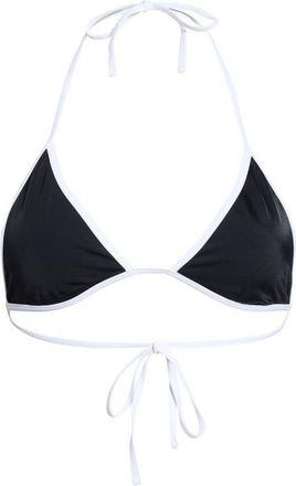 PacSun Juno Contrast Trim Triangle Bikini Top in Black at Nordstrom, Size X-Small