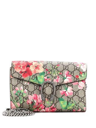 Gucci Dionysus Chain Wallet Blooms Print GG Coated Canvas Small crossbody bag - Marrone