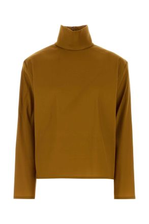 Saint Laurent Oranje Stretch Zijde Blend Top