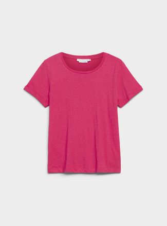 Contemporaine Womens Cuffed-sleeve organic cotton T-shirt