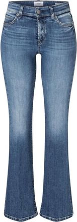 Cambio Jeans, Dames, Blauw, S, Denim, Retro-geïnspireerde Paris Flared Blue Denim Broek