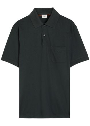Tod's Logo-embroidered Cotton Polo Shirt - Khaki - XL