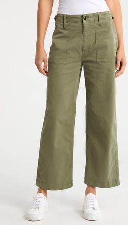 Re/Done The Trooper Stretch Cotton Utility Pants in Desertsage at Nordstrom, Size 29