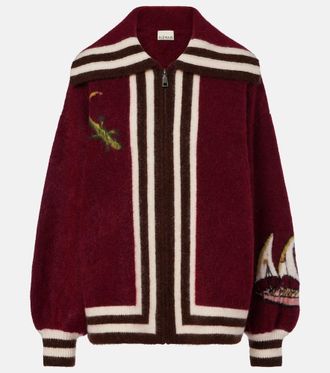 Alemais x Mokshini mohair and wool-blend cardigan