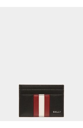 Bally Mythos Card Holder in Black+Red/bone+Pall at Nordstrom