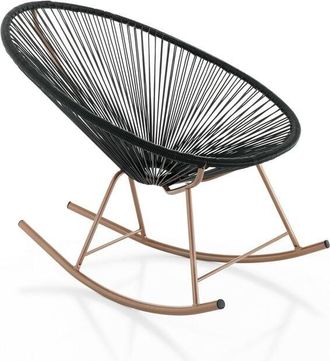 Oresteluchetta Oresteluchetta - Poltrona a dondolo da interno / esterno arizona black