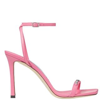 Jimmy Choo London Jaxon 95 Leather Sandals, Brand Size 35.5 ( US Size 5.5 )