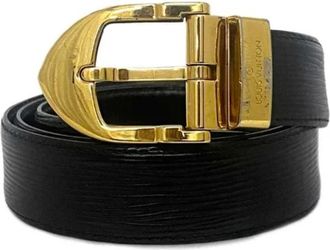 Louis Vuitton Pre-owned Leather belts - unisex - Vintage Accessoires - Zwart - ONE Size - Leer - Vintage