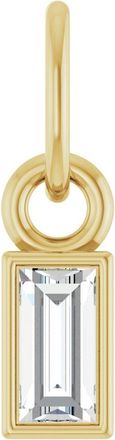 Diamond2Deal 14k Gold 1/10 CT Lab-Grown Diamond Bezel-Set Pendant