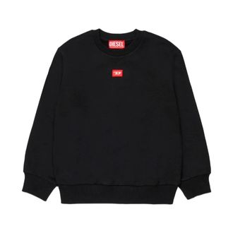Diesel Crew-neck Sweatshirt - male - Diesel - Kids Sweatshirts - Black - 14 Y - Kids