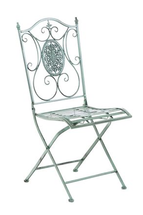 Clp Silla de exterior plegable en Metal Verde antiguo
