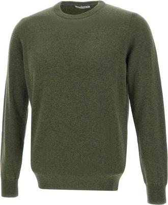 KANGRA Trui met ronde hals - Heren - Ronde hals truien - Groen - S - Wol - Truien & Vesten