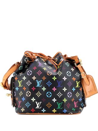 Louis Vuitton Petit Noe Handbag Monogram Multicolor bucket bag - Zwart