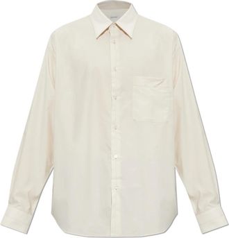 Christophe Lemaire Regular Shirt - Heren - Zakelijke Overhemden - Beige - XL - Katoen - Overhemden