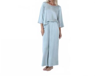 Pj Harlow Mo Crop Palazzo Pant In Sage