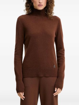 Patrizia Pepe roll-neck sweater - women - Cashmere - 42 - Brown