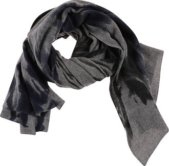 Wlns Cashmere Gradient Grey Knitted Scarf with Subtle Texture
